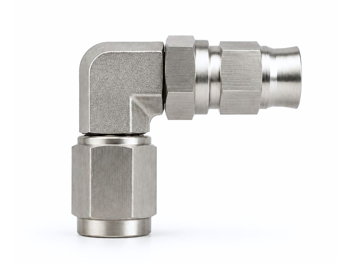 Teflon Hose End AN-3 90° SS